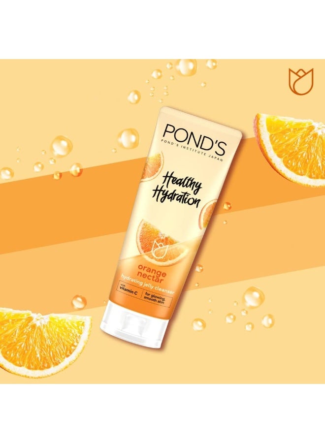 POND's Healthy Hydration Gel Facial Cleanser, Orange, 100ml - Image 3